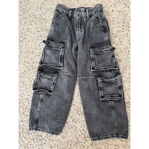 Gap Kids Size 6 Baggy Cargo Jeans Relaxed Fit Boys Girls Unisex Adjustable Waist